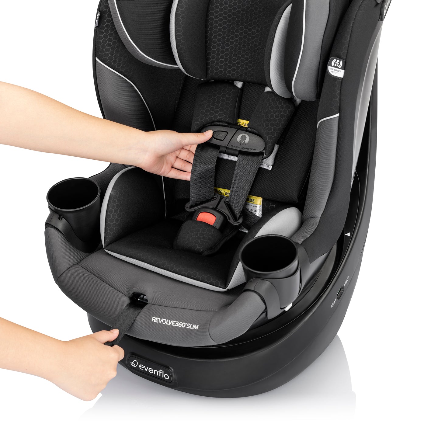 Evenflo - Revolve360 Slim 2-in-1 Rotational Car Seat - Canton Black